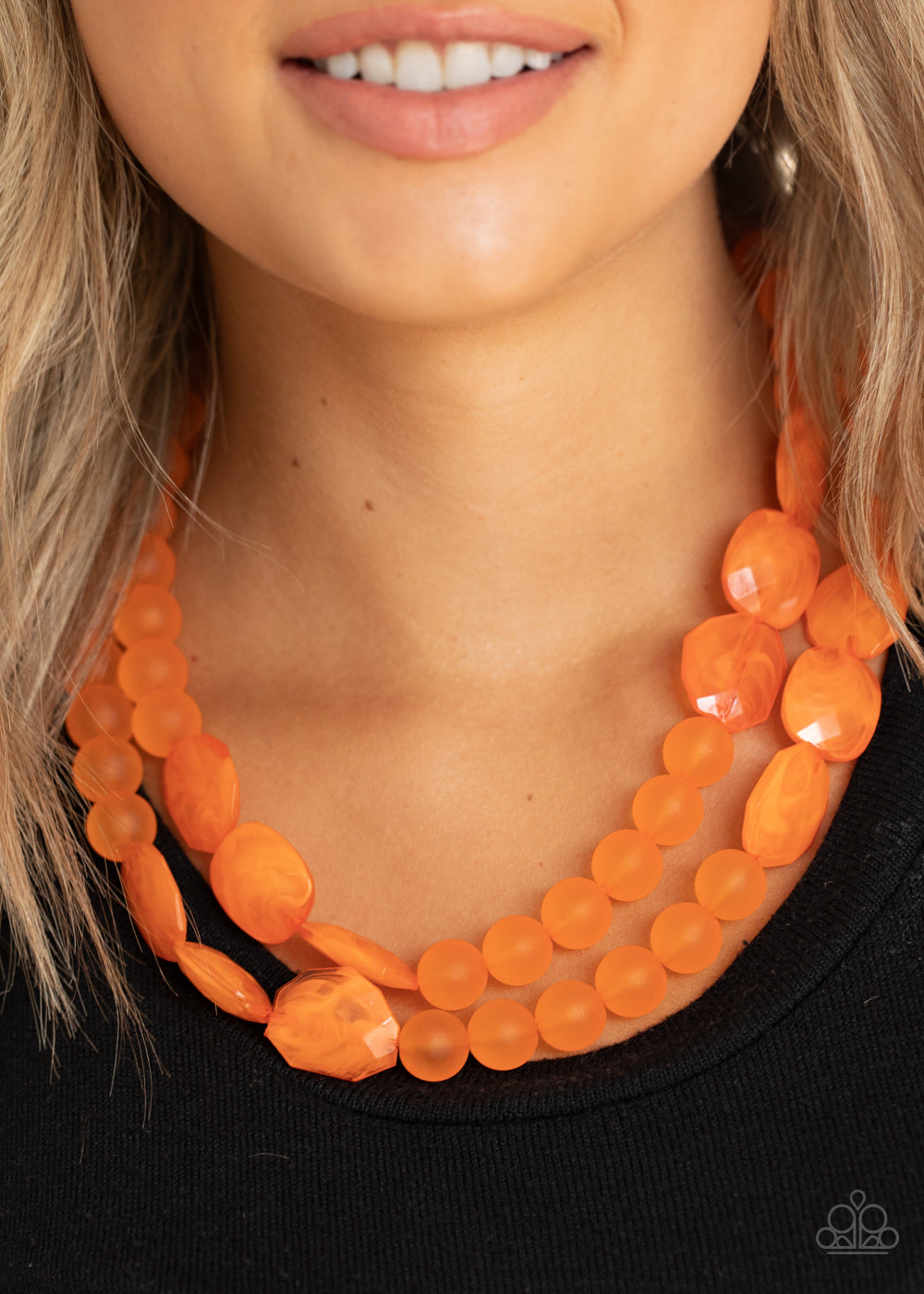 Paparazzi Necklace - Arctic Arc - Orange