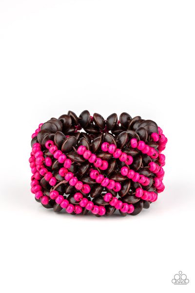 Paparazzi Bracelet - Cozy In Cozumel - Pink