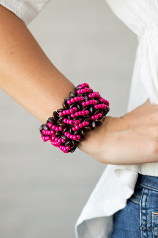 Paparazzi Bracelet - Cozy In Cozumel - Pink