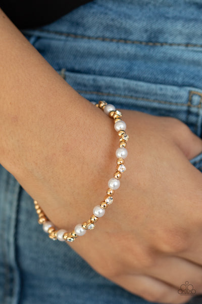 Paparazzi Bracelet - Decadently Dainty - Gold