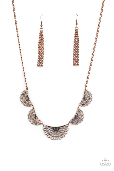 Paparazzi Necklace - Fanned Out Fashion - Copper