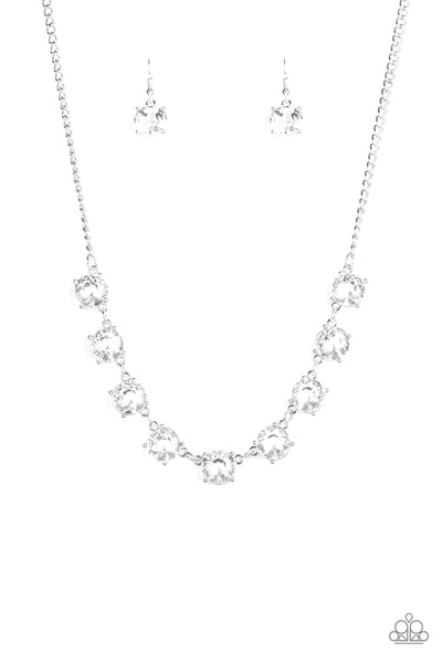 Paparazzi Necklace - Iridescent Icing - White