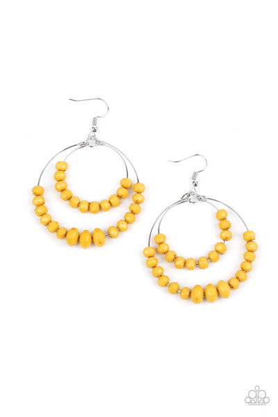 Paparazzi Earring - Paradise Party - Yellow