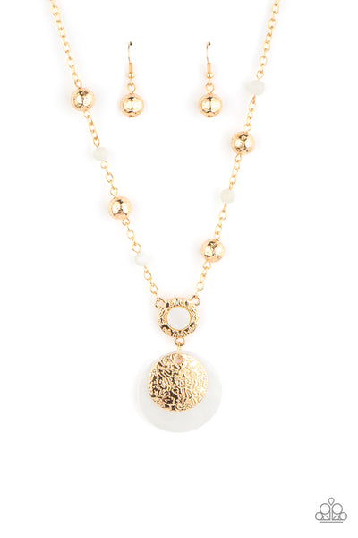 Paparazzi Necklace - SEA The Sights - Gold / White