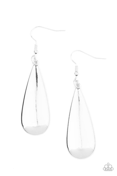 Paparazzi Earring - The Drop Off - Silver