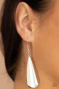 Paparazzi Earring - The Drop Off - Silver