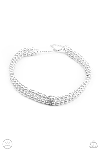 Paparazzi Necklace - Put On Your Party Dress - Silver Choker