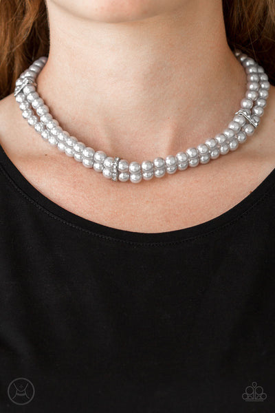 Paparazzi Necklace - Put On Your Party Dress - Silver Choker