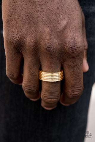 Paparazzi Ring - A Man's Man - Gold Urban