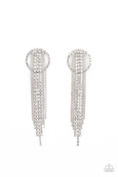 Paparazzi Earring - Dazzle By Default - White