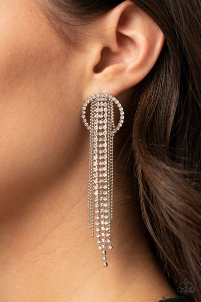 Paparazzi Earring - Dazzle By Default - White