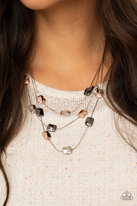 Paparazzi Necklace - Downtown Reflections - Silver Multi