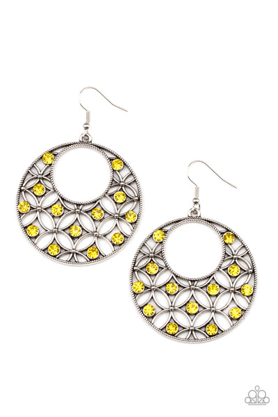 Paparazzi Earring - Garden Garnish - Yellow