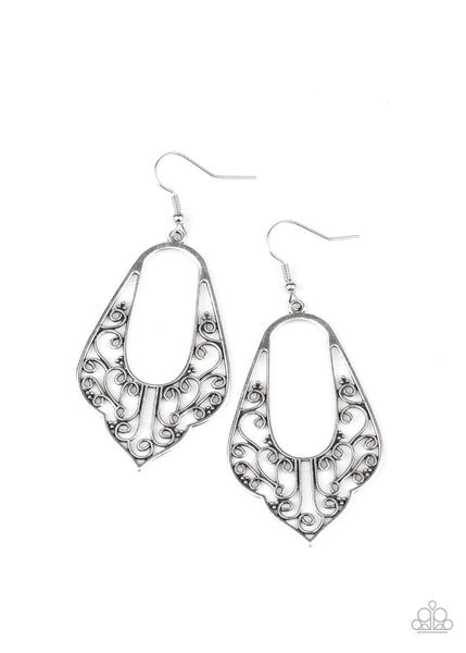 Paparazzi Earring - Grapevine Glamour - Silver