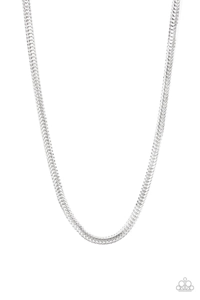 Paparazzi Necklace - Knockout King - Silver Urban