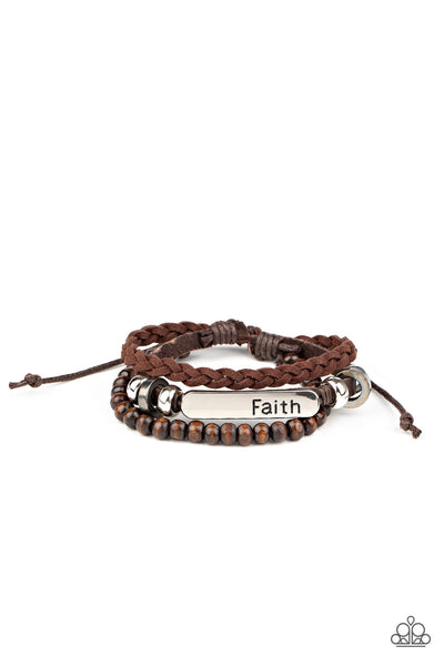 Paparazzi Bracelet - Let Faith Be Your Guide - Brown Urban