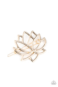 Paparazzi Hair Accessory - Lotus Pools -Gold