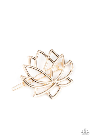 Paparazzi Hair Accessory - Lotus Pools -Gold