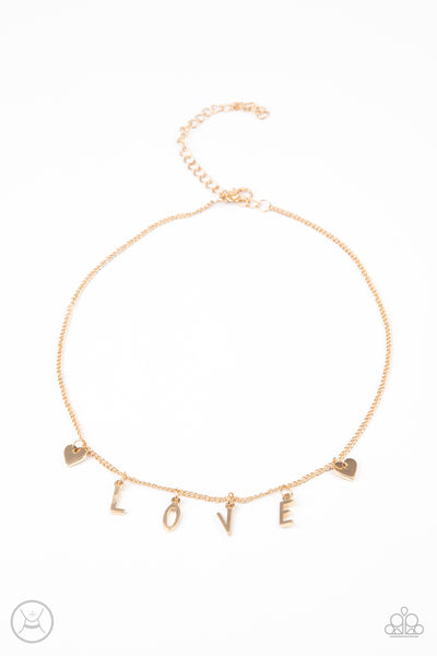 Paparazzi Necklace - LOVE Conquers All - Gold