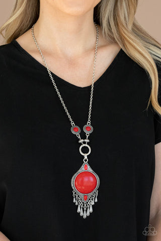 Paparazzi Necklace - Majestic Mountaineer - Red