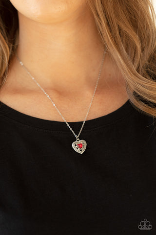 Paparazzi Necklace - Treasures of the Heart - Red