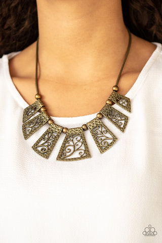 Paparazzi Necklace - Vintage Vineyard - Brass