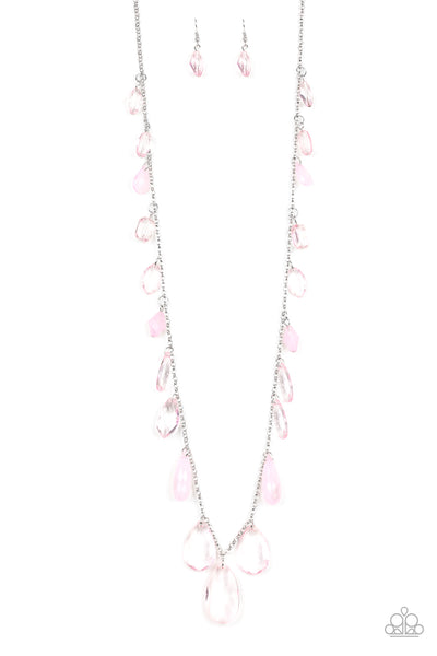 Paparazzi Necklace - GLOW And Steady Wins The Race - Pink
