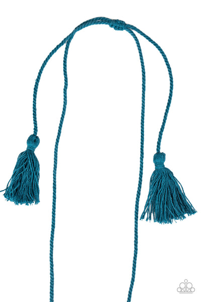 Paparazzi Necklace - Between You and Macrame - Blue