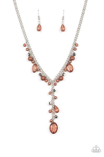 Paparazzi Necklace - Crystal Couture - Brown