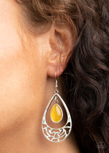 Paparazzi Earring - DEW You Feel Me? - Yellow