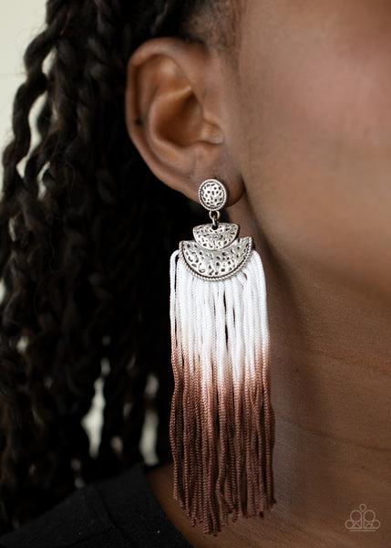 Paparazzi Earring - Dip It Up - Brown