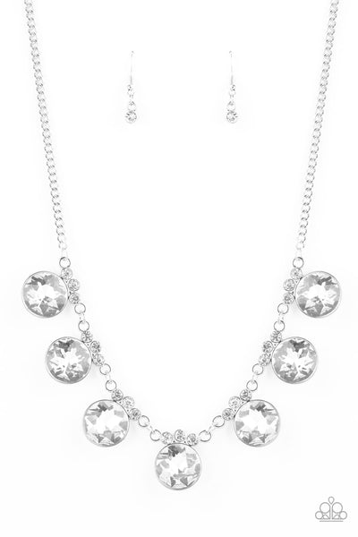 Paparazzi Necklace - Glow-Getter Glamour - White
