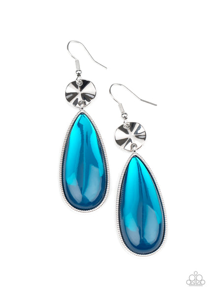 Paparazzi Earring - Jaw-Dropping Drama - Blue