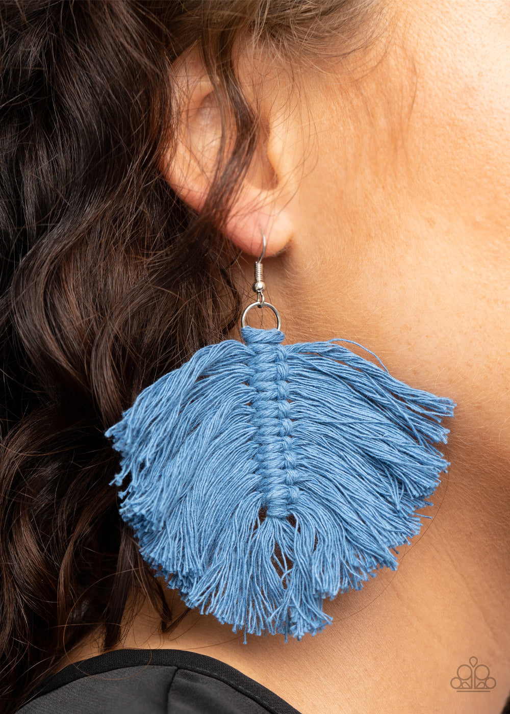 Paparazzi Earring - Macrame Mamba - Blue