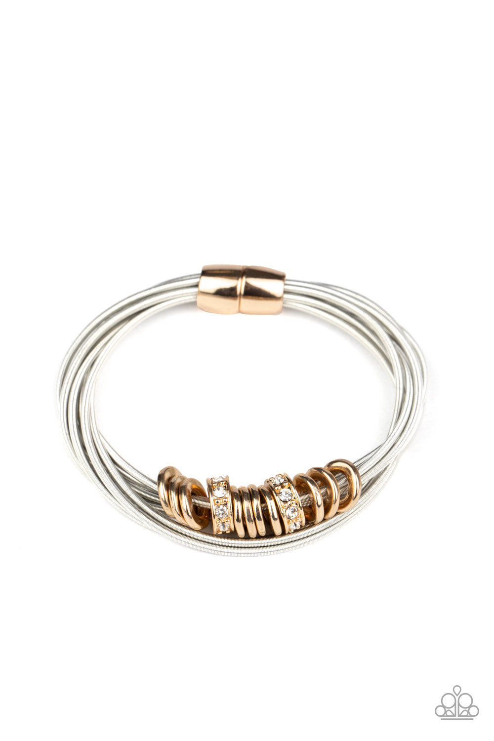 Paparazzi Bracelet - Magnetically Metro - Gold