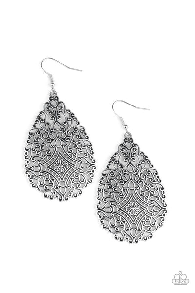 Paparazzi Earring - Napa Valley Vintage - Silver