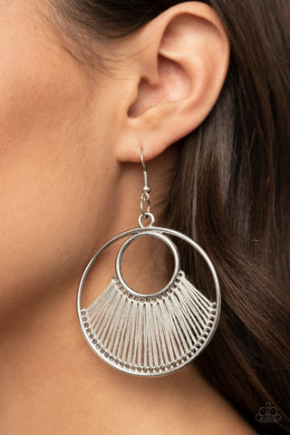 Paparazzi Earring - Really High Strung - Silver