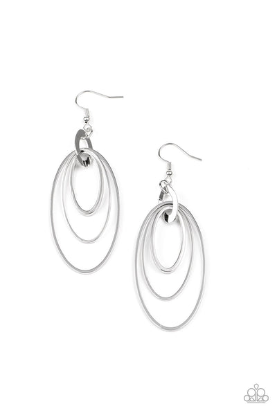 Paparazzi Earring - Shimmer Surge - Silver