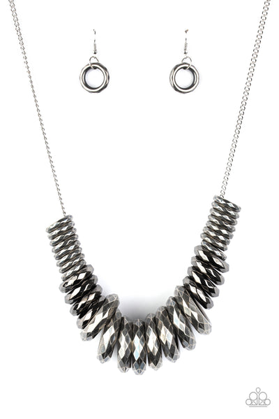 Paparazzi Necklace - Haute Hardware - Silver