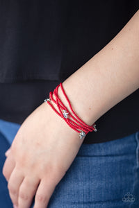 Paparazzi Bracelet - Pretty Patriotic - Red