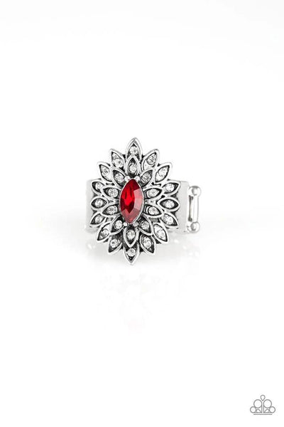 Paparazzi Ring - Blooming Fireworks - Red