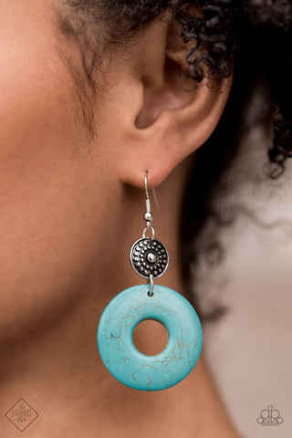 Paparazzi Earring - Earthy Epicenter - Blue