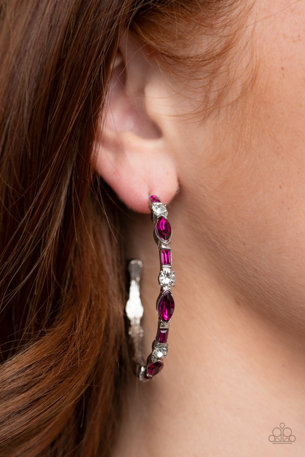 Paparazzi Earring - There Goes The Neighborhood - Pink