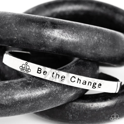 Paparazzi Bracelet - BE THE CHANGE - Silver