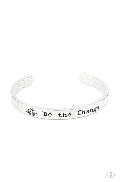 Paparazzi Bracelet - BE THE CHANGE - Silver