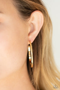 Paparazzi Earring - Reporting for Duty - Gold Hoops