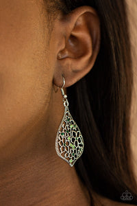 Paparazzi Earring - Full Out Florals - Green