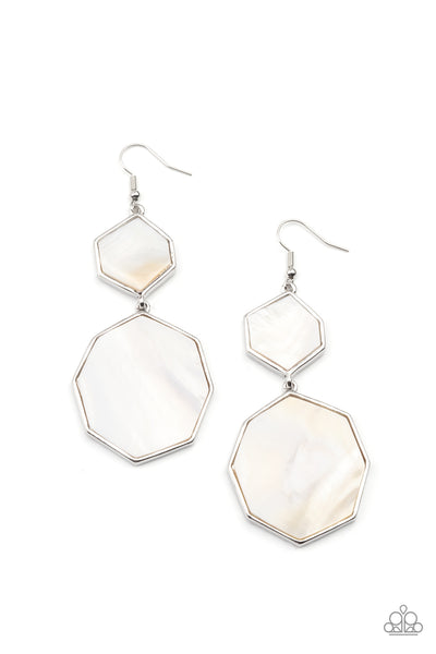 Paparazzi Earring - Vacation Glow - White