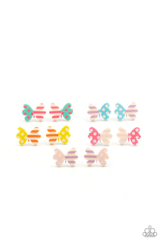Starlet Shimmer Earring - I Like My Butterflies With Stripes and Polka Dots