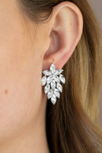 Paparazzi Earring - They See Me Glowin - White